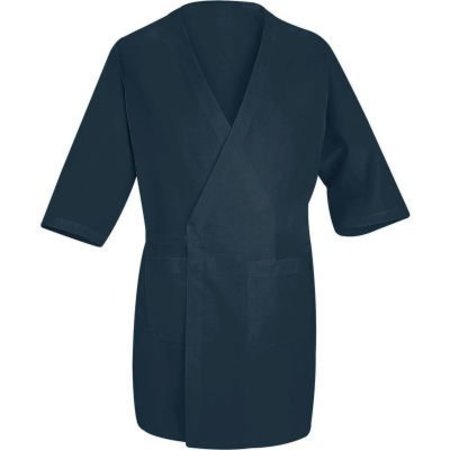 VF IMAGEWEAR Red Kap¬Æ Collarless Butcher Wrap W/Exterior Pockets, Navy, Polyester/Combed Cotton, L WP10NVRGL